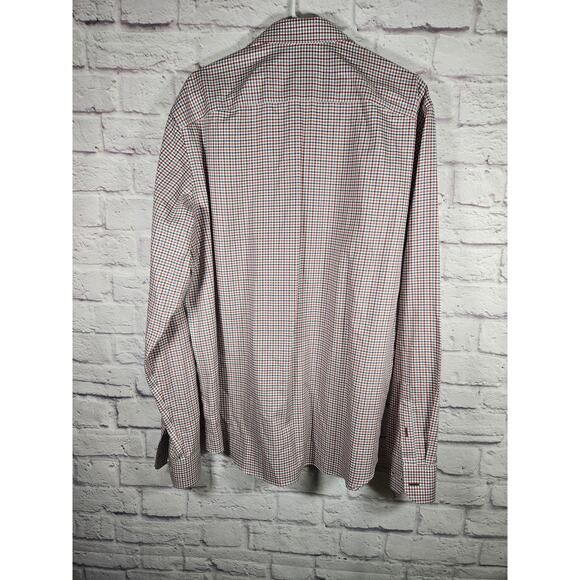 UNTUCKit Men's Long Sleeve Button Down Dress Shirt‎ XLarge Red Blue Plaid - Picture 2 of 6